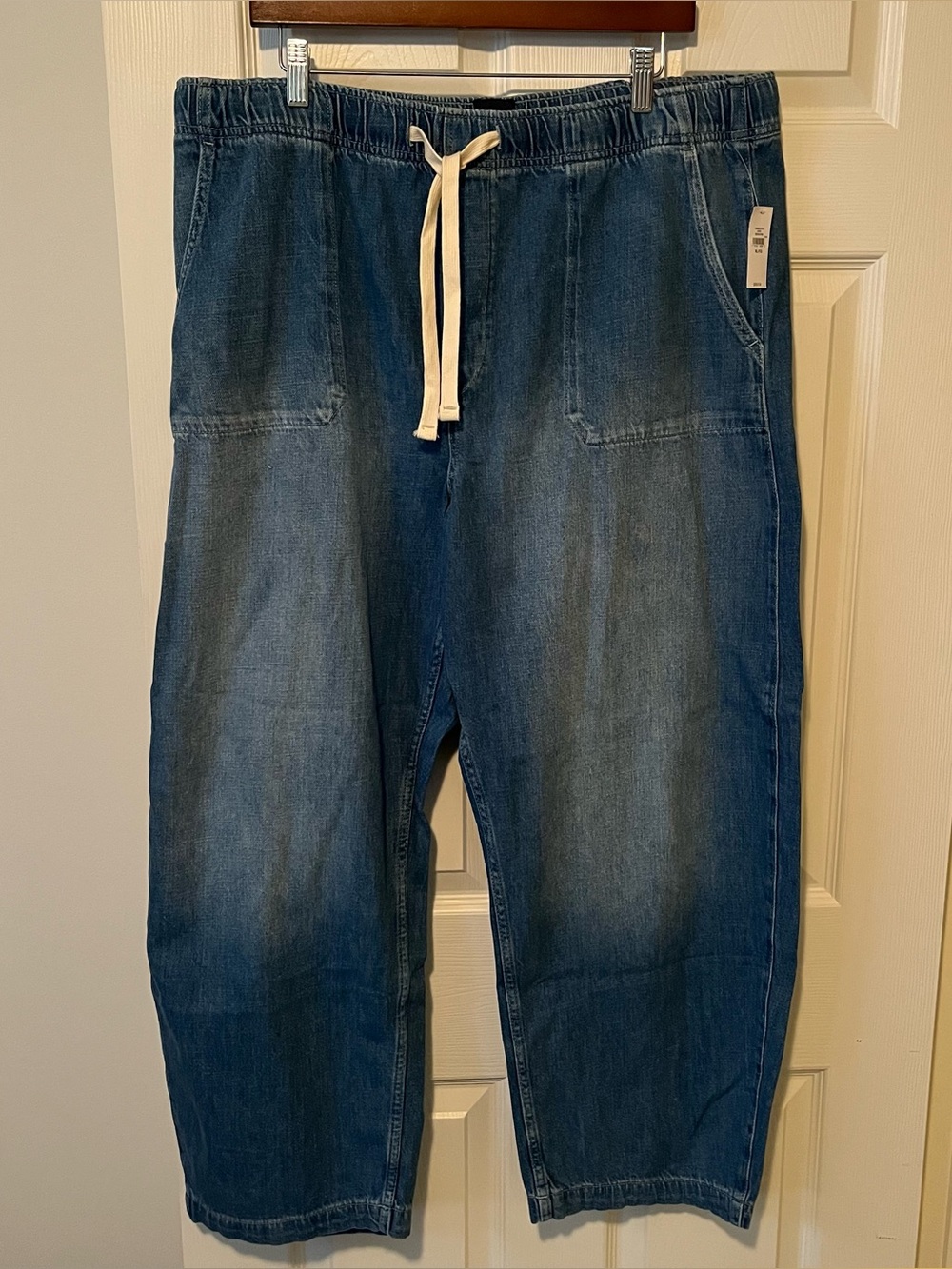 NWT GAP High Rise Easy Barrel Jeans - Elastic waist - Picture 5 of 9